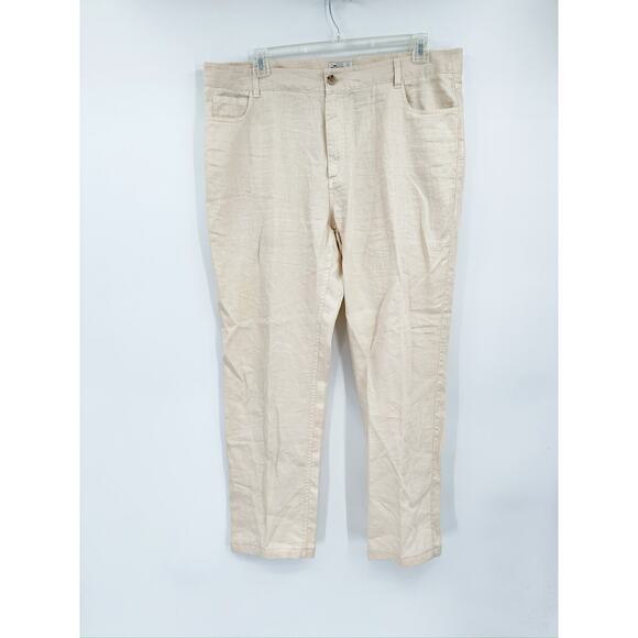Peter Millar Seaside Collection 100% Linen Cream Pants 40 - Picture 1 of 5